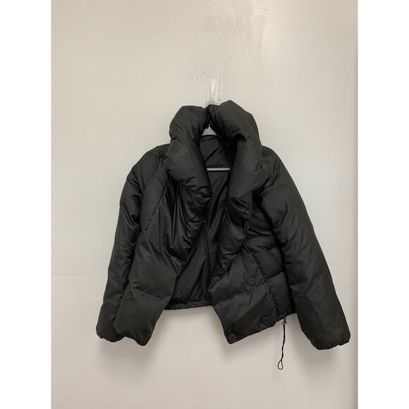 Moussy Jackets & Blazers - Black By Mousy Asymmetrical Cropped Puffer Size 1